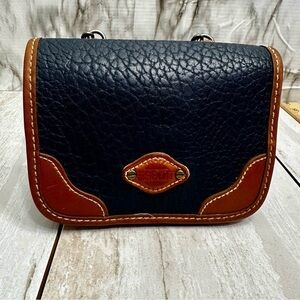 Esprit Navy and Brown Crossbody Belt Bag Fanny Pack GenX Small Preppy Concerts